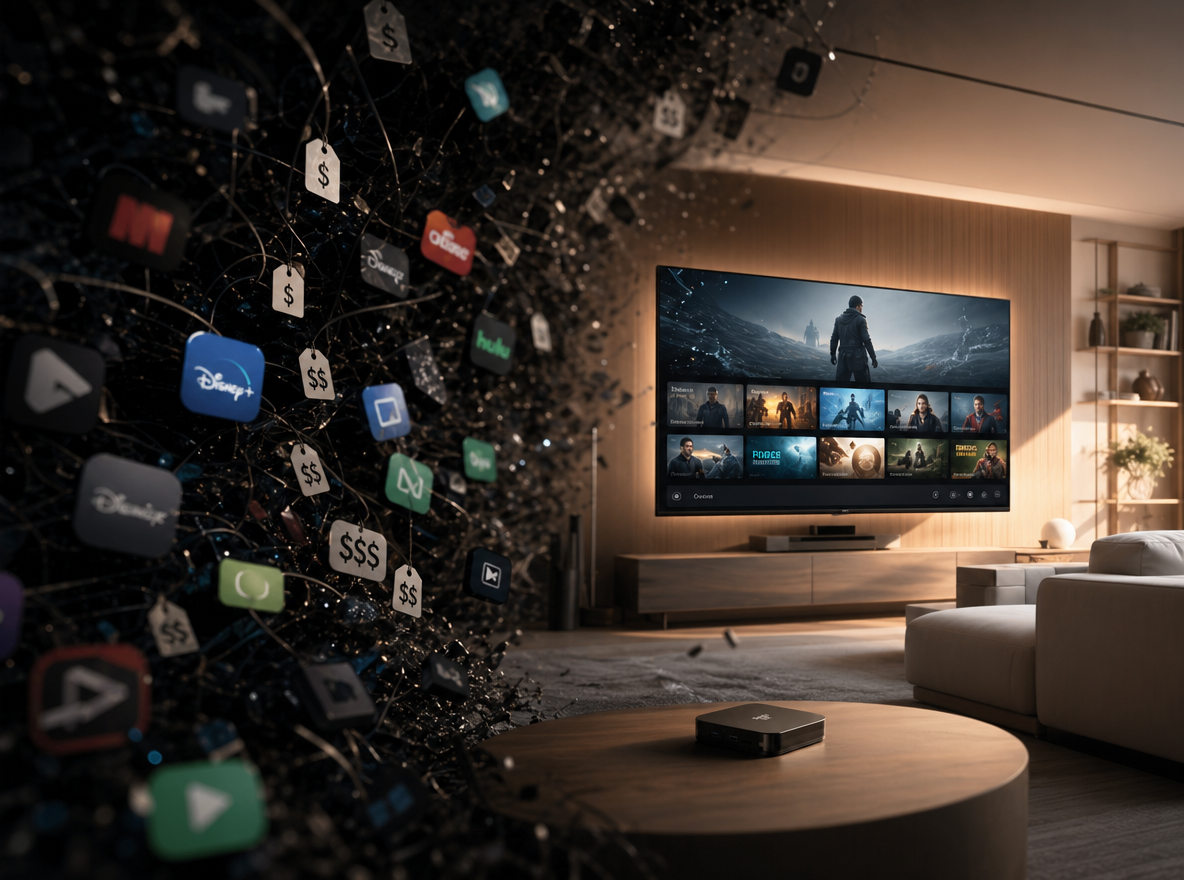 Modern TV streaming hub setup